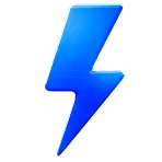 Blue lightning bolt icon